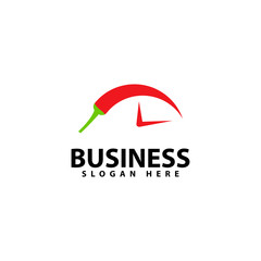 chili speedometer logo template design vector icon