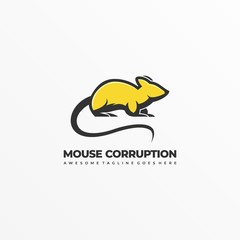 Vector Logo Illustration Mouse Corruption Mascot Cartoon
