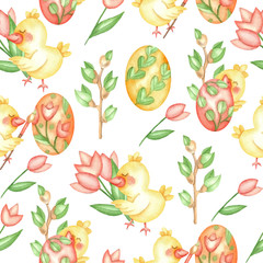 Chicken Easter Egg Pattern