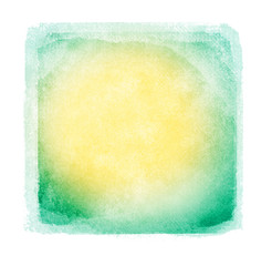 Watercolor sqaure on white background