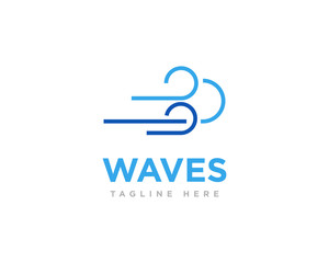 Abstract Wave Logo Design Vector