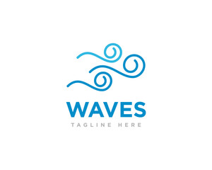 Abstract Wave Logo Design Vector
