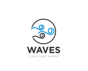 Abstract Wave Logo Design Vector