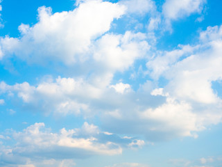 Blue Sky background with clouds color White