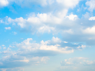 Blue Sky background with clouds color White