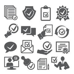Fototapeta premium Approved icons set on white background