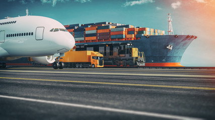 Fototapeta Transportation and logistics. obraz