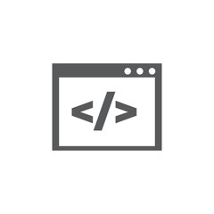 Programming icon on white background