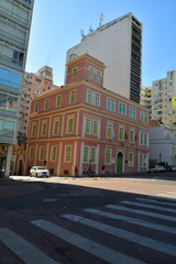 Porto Alegre, Rio Grande do Sul. Brazil -December 20, 2019: historic city center