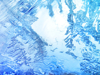 Blue ice, arctic ice background.
