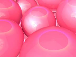 closeup shot abstract background pink shiny 3d rendering