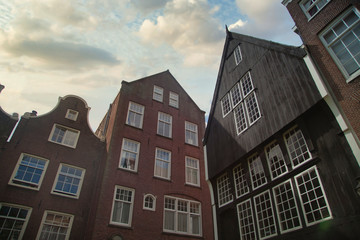 Traditional old buildings in Amsterdam