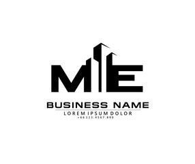 M E ME Initial building logo concept