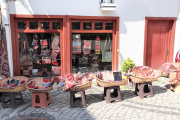Traditional turkish carpets shop in old town Kaleici, Ankara, Turkey