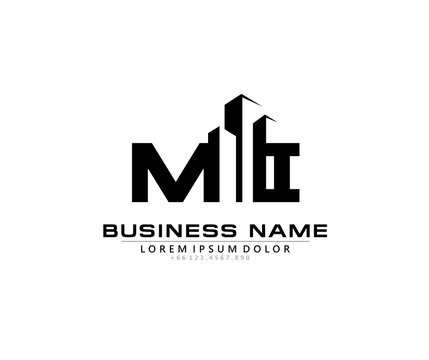 M I MI Initial building logo concept