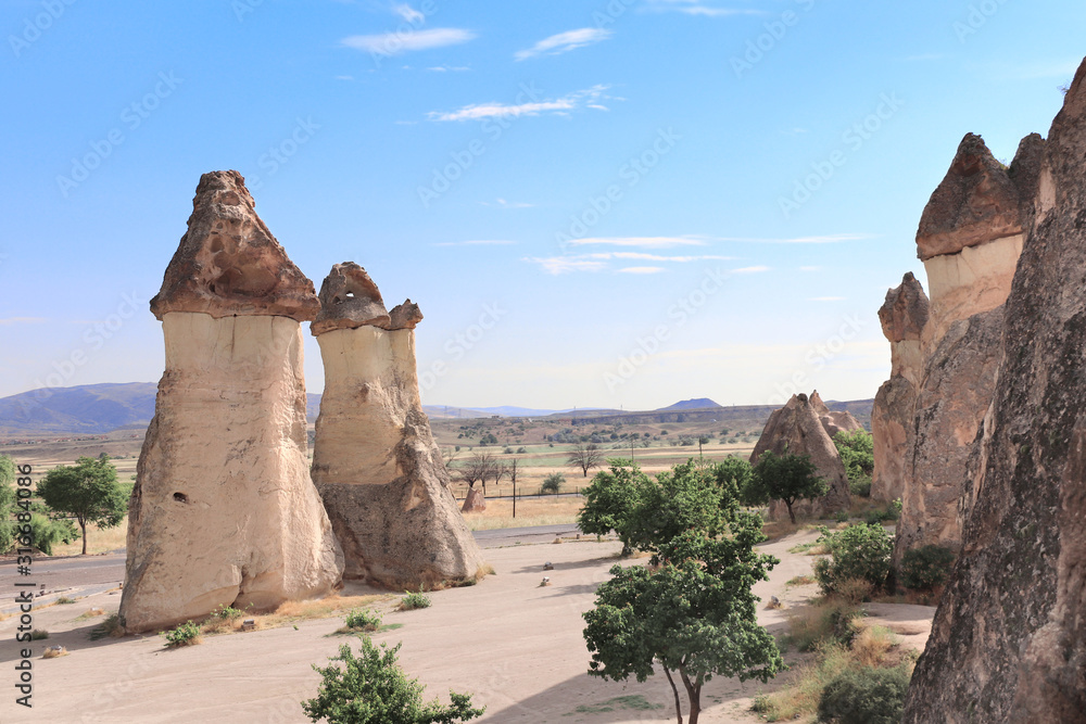 Poster Fairy Chimney or Multihead stone mushrooms, Cappadocia, Turkey