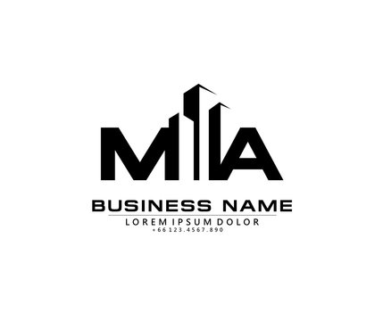 M A MA Initial building logo concept