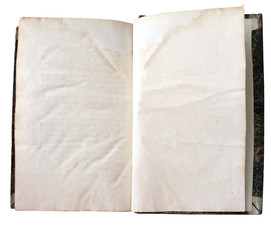 Old book with empty pages