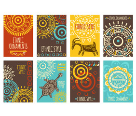 Fototapeta na wymiar Set of ethnic banners