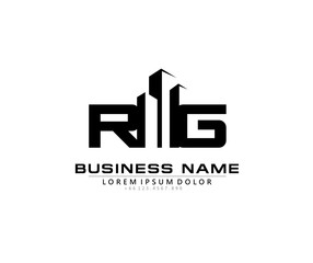 R G RG Initial building logo concept
