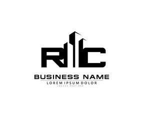 R C RC Initial building logo concept