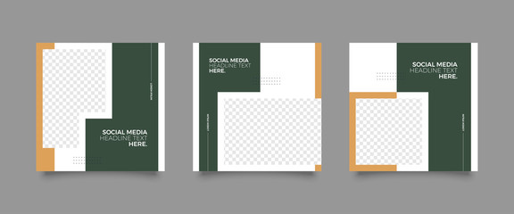 Modern promotion square web banner for social media mobile apps. Elegant sale and discount promo backgrounds for digital marketing