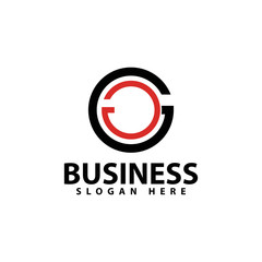 Letter G logo template design vector icon illustration