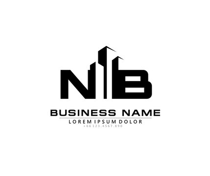 N B NB Initial Building Logo Concept