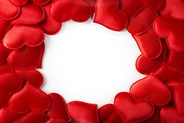 Heart frame on white background