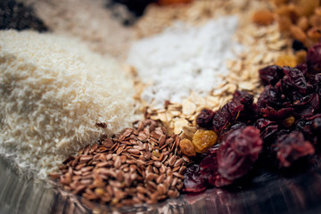 Ingredients for healthy fitness cookies	