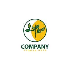 eco green logo template design vector icon illustration