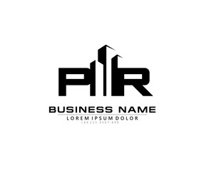 P R PR Initial building logo concept