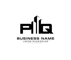 P Q PQ Initial building logo concept