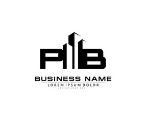 P B PB Initial building logo concept