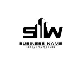 S W SW Initial building logo concept