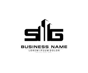 S G SG Initial building logo concept