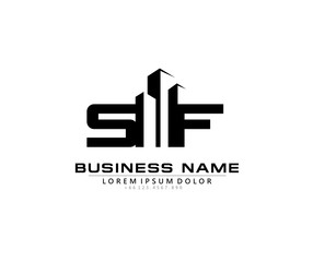S F SF Initial building logo concept