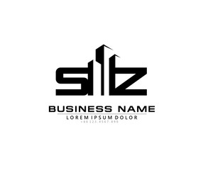 S Z SZ Initial building logo concept