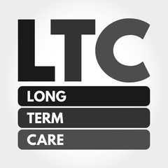LTC - Long Term Care acronym, medical concept background