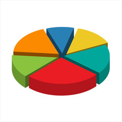 Fototapeta premium Pie Chart 3d Icon Design