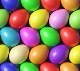 Colorful Easter eggs seamless background