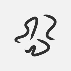 Worms intestinal parasites icon isolated on white background. Vector illustration.