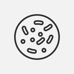 Microbe, bacterium icon isolated on white background. Vector illustration.