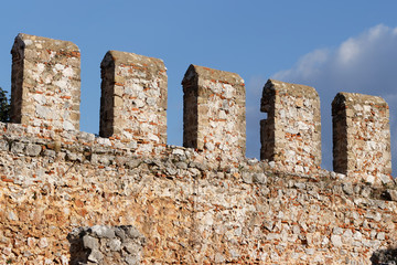 Alanya castle bastions and wall