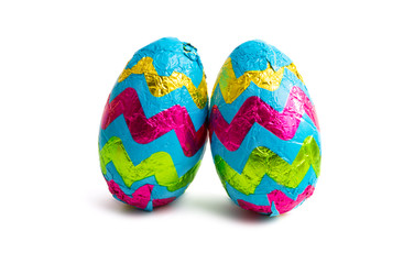 chocolate egg in easter foil