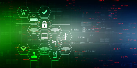 Obraz premium Digital Abstract technology background,2d illustration