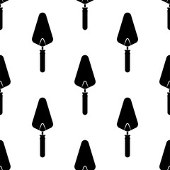 Trowel Icon Seamless Pattern, Trowel