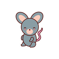 cute mouse animal comic character