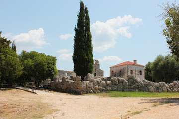 Fototapeta na wymiar Archaeological area of Necromanteion of Acheron Preveza Greece