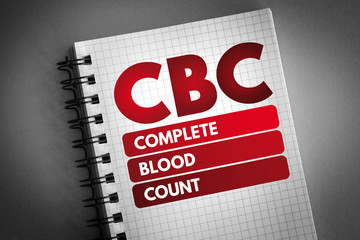 CBC - Complete Blood Count acronym, medical concept background